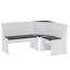 FSC Solid Pine L-shape Breakfast Nook Set Dining Corner Set With Charging, Storage & Reversible Bench (seats 3-5)