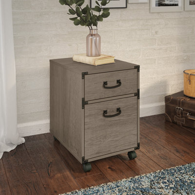 15.51'' Wide 2 -Drawer Mobile File Cabinet