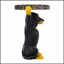 Charmante table d'appoint pour chien noire avec statue MGO, parfaite pour la décoration intérieure et extérieure, ajoute une élégance ludique à tout espace