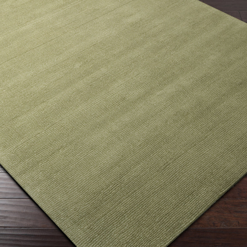 Moroccan Wool Hand Loomed Area Rug, Sage, Rectangle 183 x 274 cm