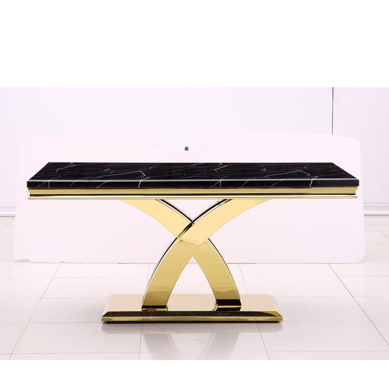 Abrahante Metal Base Dining Table