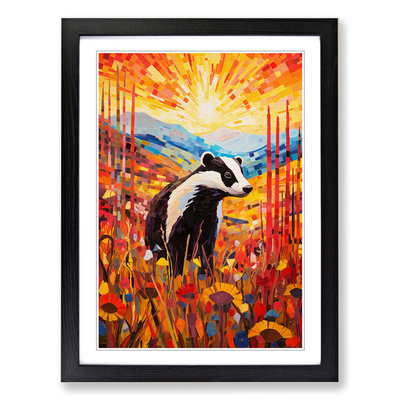 Single Picture Frame Print on Wood, Black Framed, 64cm H x 46cm W