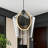 1 - Light Matte Black Single LED Modern Pendant Light Fixture with an 8.11-inch Clear Glass Shade