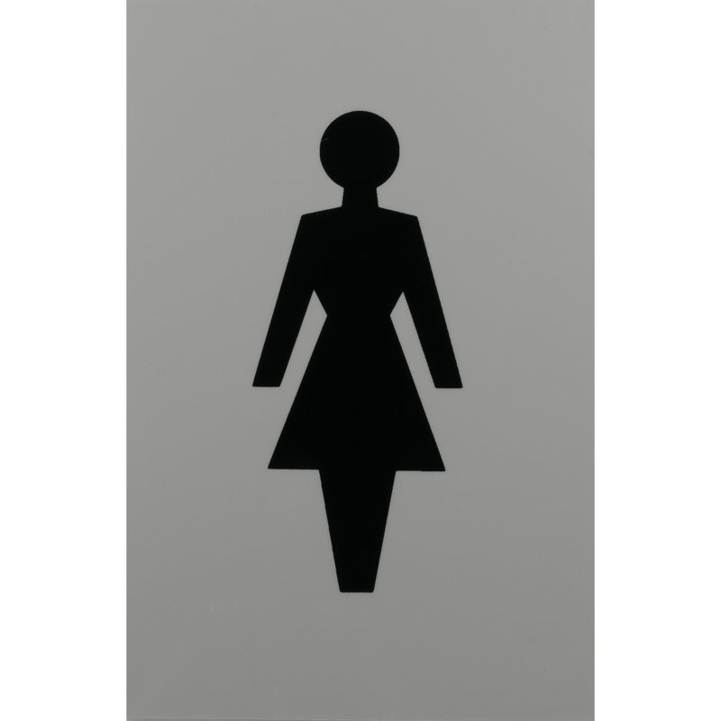 Amaryia Female Sign 100Mm X 150Mm, Dove Grey