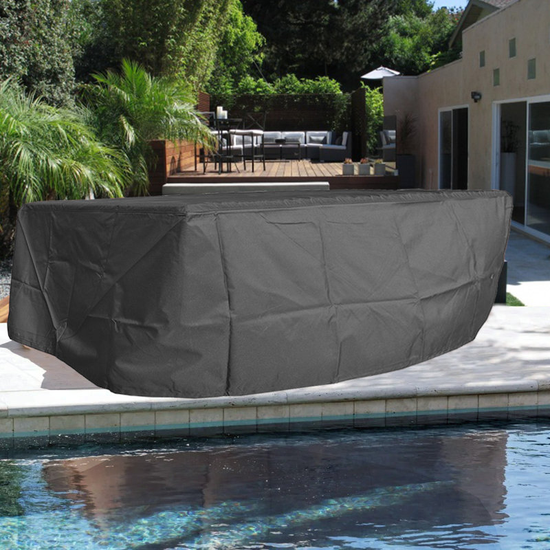 Perry Outdoor Cover, 33.07" H x 88.19" W x 32.68" D, Black