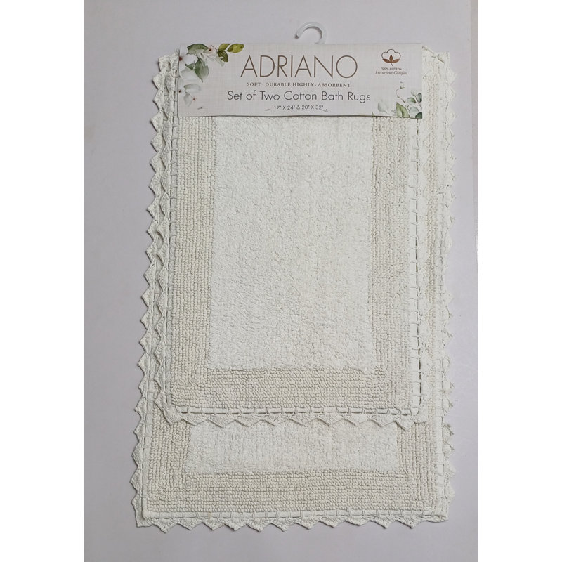 Non-Slip Bath Rug, Ivory