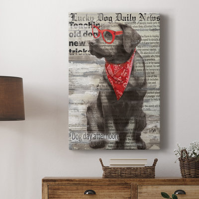 Chien chanceux - Cavas enveloppés de galerie