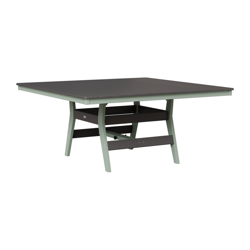 Table de salle à manger carrée 66 "Berlin Gardens Harbor, Gris fumée, Écume de mer, écume de mer