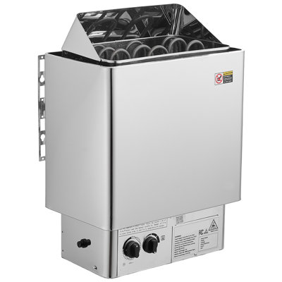 Sauna Heater, 4.5KW 240V Electric Sauna Stove, Dry Steam Bath Saunas Stove with Pre-Drilled Bracket, Fit 105 to 210 CU.FT Saunas Rooms, Steam Bath Stoves for Home, Commercial, Leisure Venues
