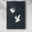 Grues sur Indigo II - Cavas enveloppés de galerie-2060951469