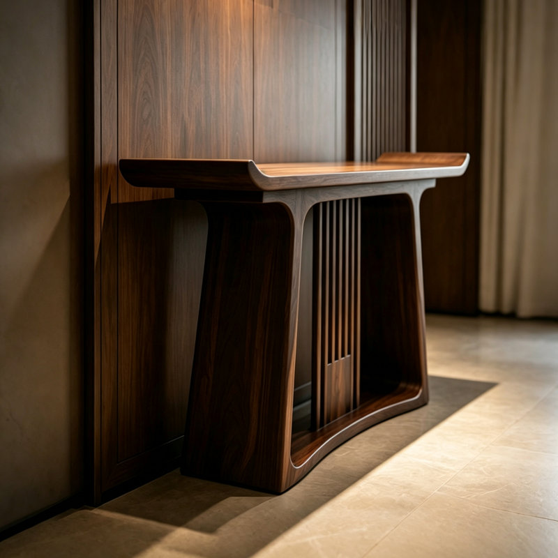Nouvelle table d'entrée chinoise, 34.6" H x 63" W x 14.2" D