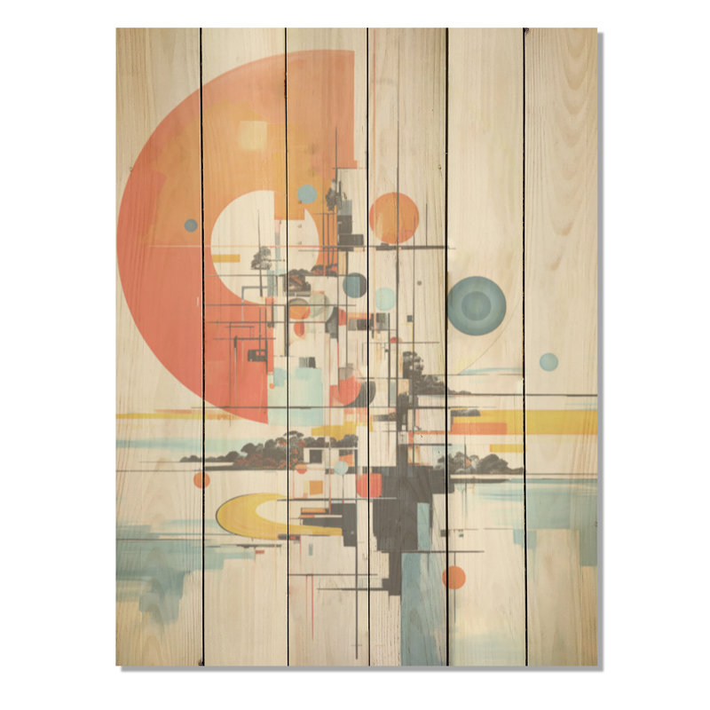 Mysterious Lakes Rivers Landscape - Lake River, art mural sur bois de pin naturel, H 40 po x l 30 po