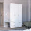 Armoire armoire 71 po, 4 portes, tringle, 3 armoires, 6 tablettes, blanc-1614479499