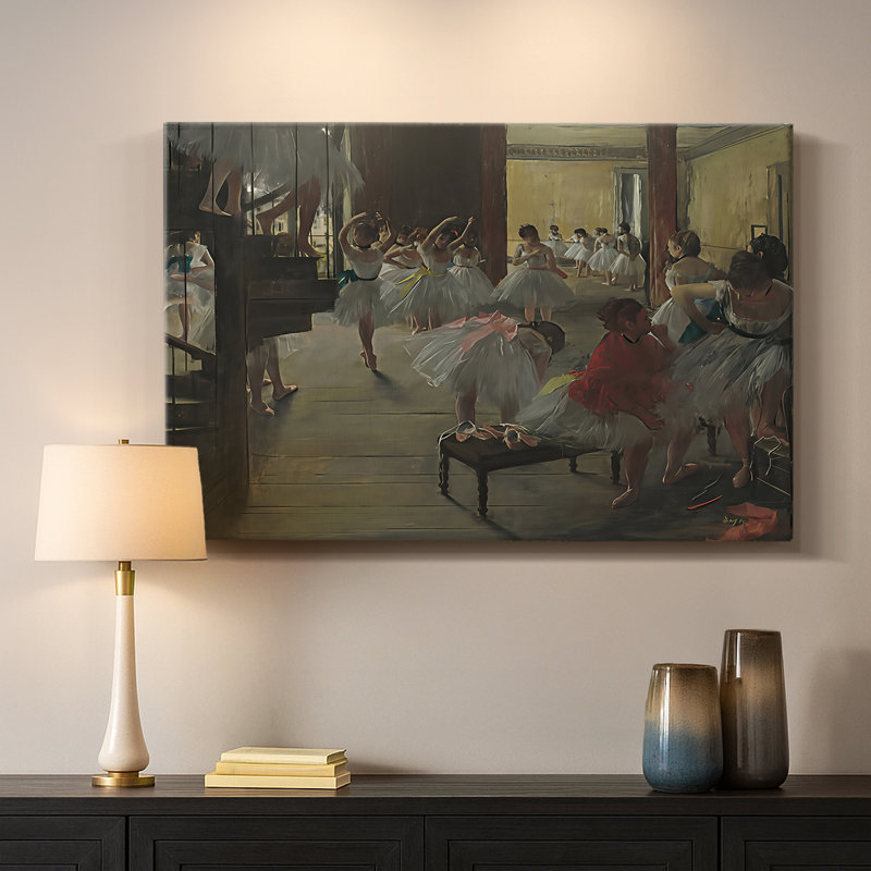 Edgar Degas "The Dance Class (NGA / Corcoran Version)" - Art mural de qualité musée sur toile tendue, 24 x 36
