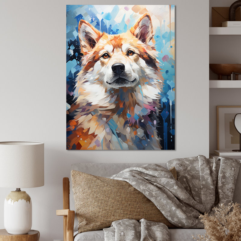 «Dog Akita Affection I» sur toile, Toile tendue, 20" H x 12" W