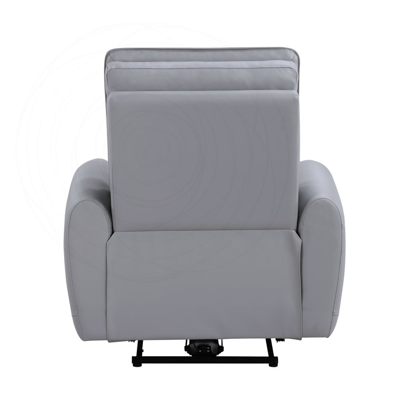 Fauteuil inclinable électrique avec ports USB et de type C, Similicuir gris