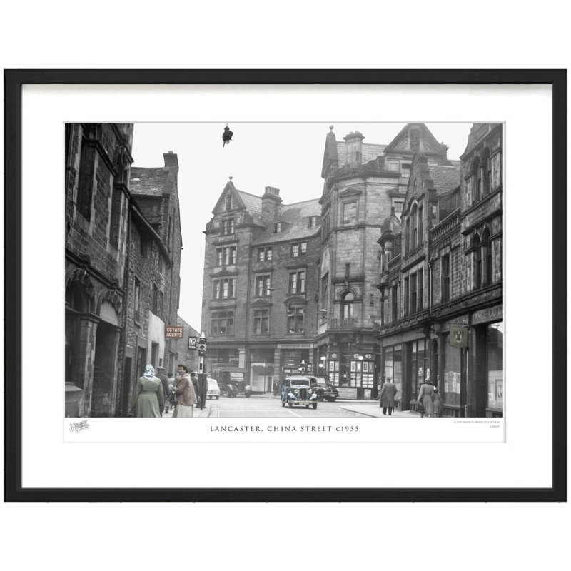 Lancaster, China Street C1955 - Single Picture Frame Print, 60cm H x 80cm W x 2.3cm D