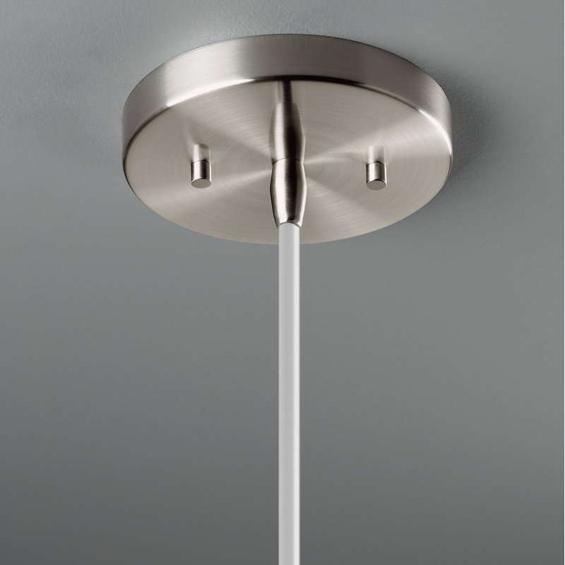 Luminaire suspendu simple Leni, Rosé brillant, Chrome poli