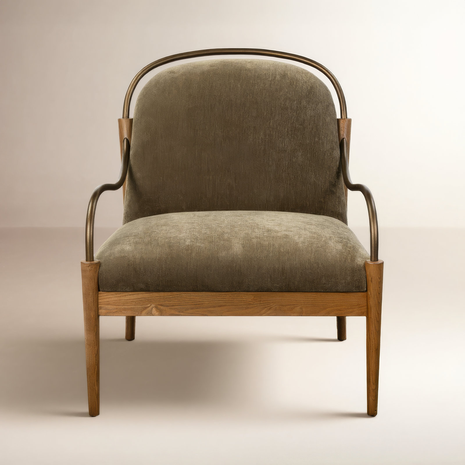 Demi Armchair, Malmo Olive Polyester Blend