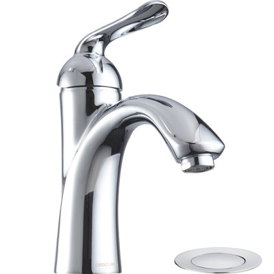 Single-Hole Single-handle Bathroom Faucet with Drain Assembly