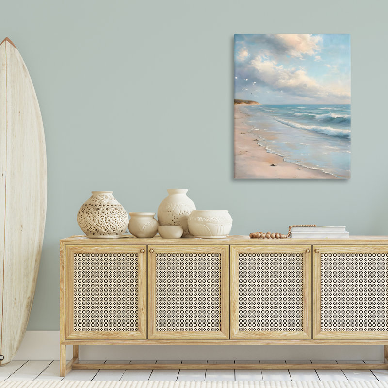«Where Seagulls Fly Beach View», toile par Franklyn Gregory, H 40 po x l 30 po