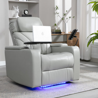 Power Motion Recliner With USB Charging, Arm Storage, Cup Holder, Bluetooth Speaker For Ultimate Comfort And Convenience, Recliner