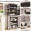 Garde-manger Aaleah 72'' avec 8 tablettes suspendues, meuble de cuisine autoportant avec étagères réglables, portes magnétiques et conception anti-basculement-389646971