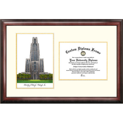NCAA Pittsburgh Panthers Scholar Lithograph Diploma Frame