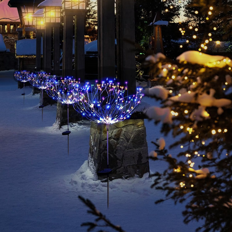 Genkent Solar Powered Integrated LED Firework Light Christmas Decorations  Outdoor Garden Waterproof Lights  Reviews Wayfair