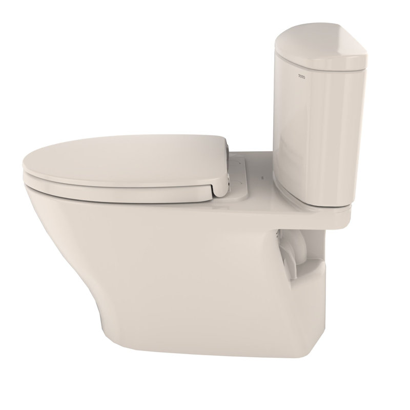 Aquia® IV Dual-Flush Elongated Two-Piece Toilet (Seat Included), Sedona Beige, Left