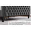 Lit double en velours gris