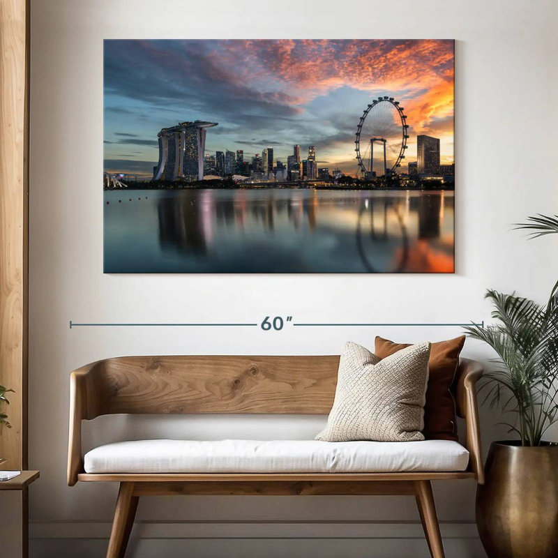 Sireci Singapore At Sunset, 34" H x 51" W