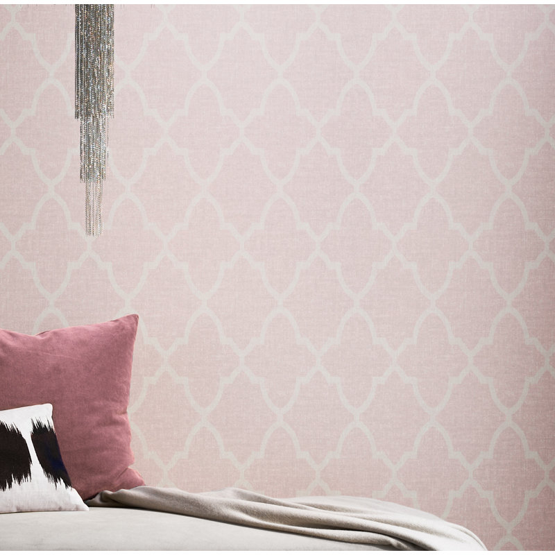 Janiyah Diamond 10m x 53cm Wallpaper Roll, Pink