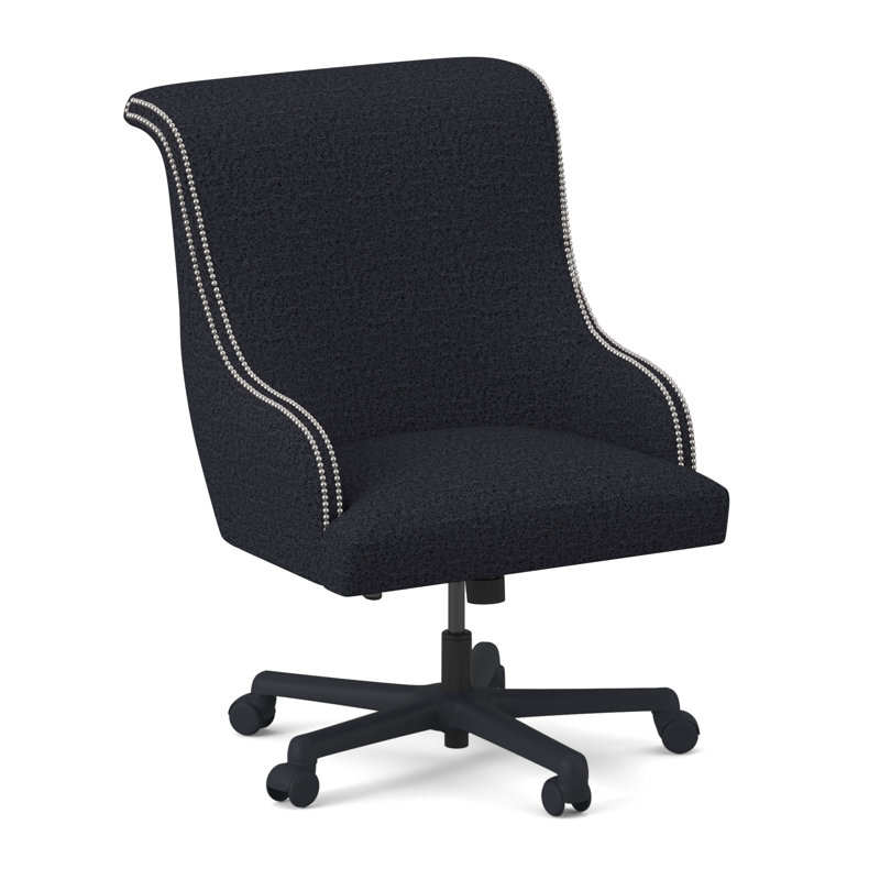 Madison Executive Chair, Polished Nickel Small, Venice Navy