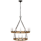 Darlana 20 - Light Wagon Wheel Chandelier