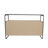 Wellow Wooden 3 Door Brown Console Table with Cane Front Doors and Gray Metal Frame