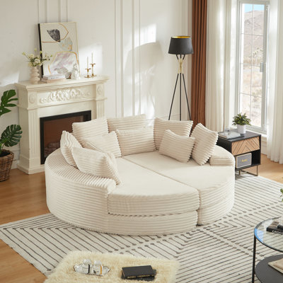 Fauteuil inclinable rond 2 en 1 surdimensionné