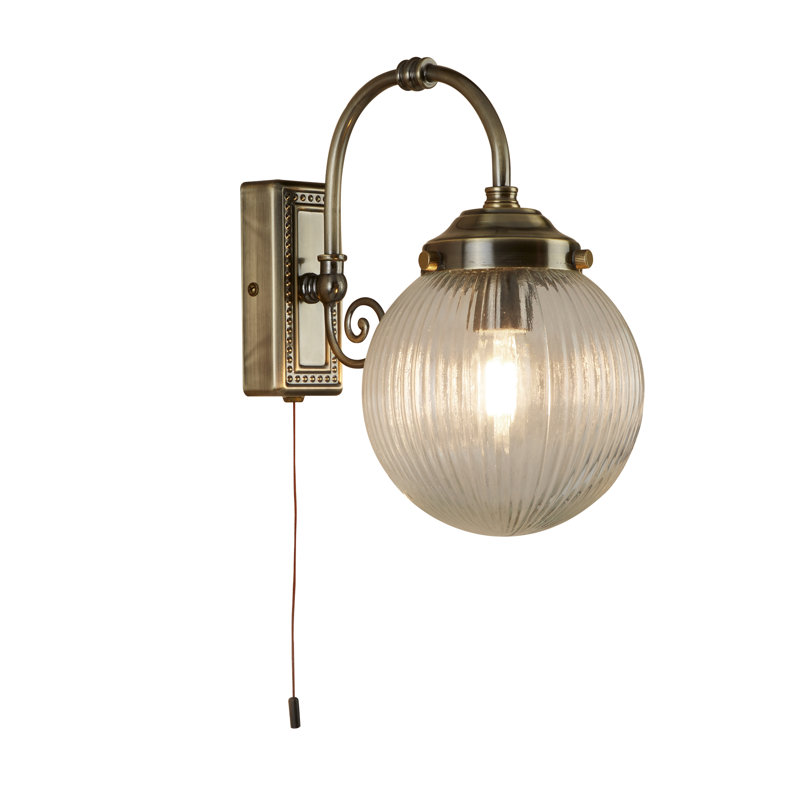 Aitken Armed Sconce, Antique Brass