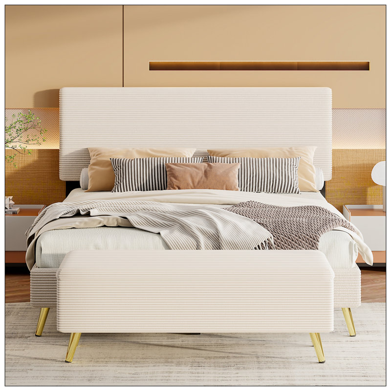 Ensemble de chambre à coucher Arris, Beige