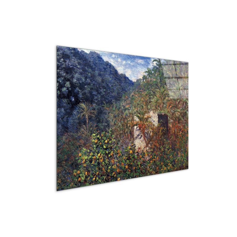 The Valley Sasso, Bordighera by Monet Claude 57cm H X 76cm W CrystalArt Material Acrylic Glass Effect, Frameless Panel Lightweight Ready to Hang