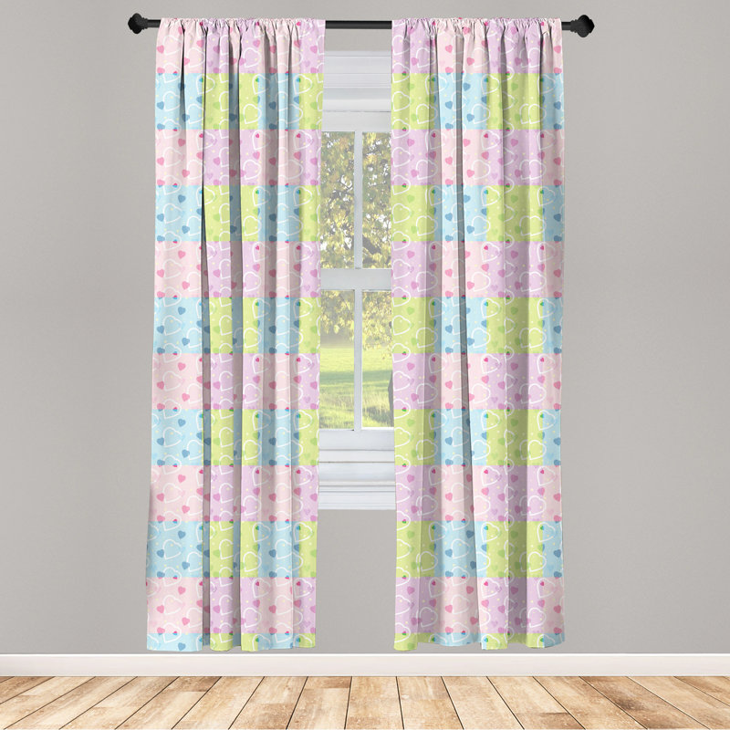 Semi-Sheer Rod Pocket Curtain Panels, 28" x 95"