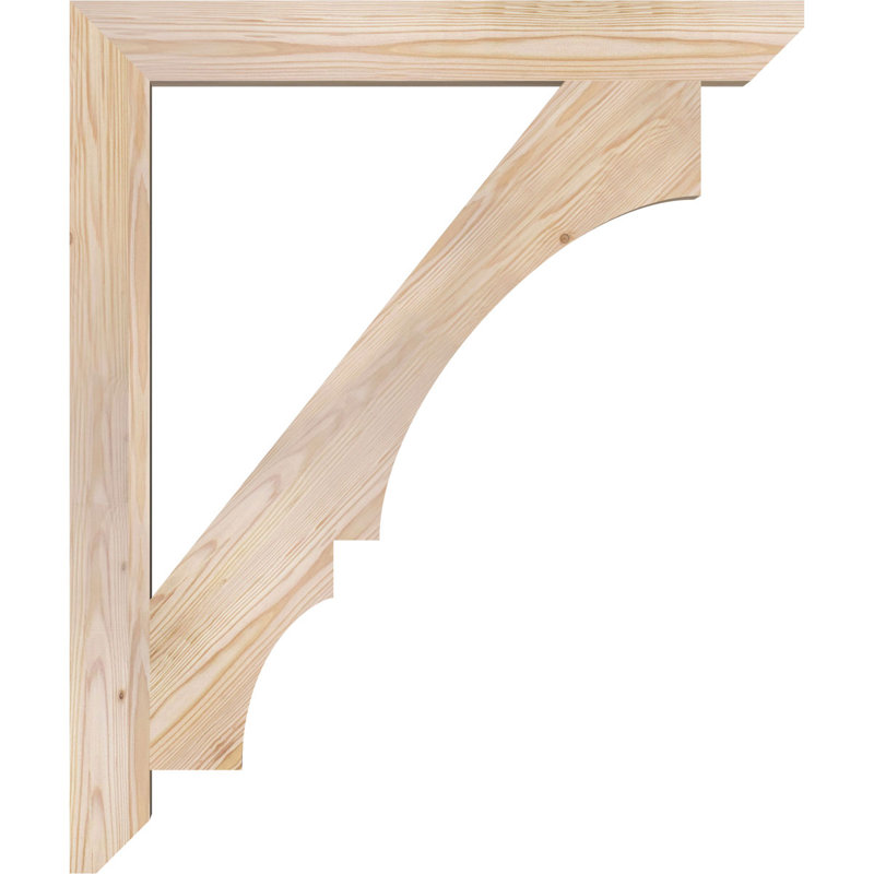 H 6'' W x 40'' D Wood Bracket/Corbel, 38" H x 3.5" W x 32" D, Douglas Fir, Smooth