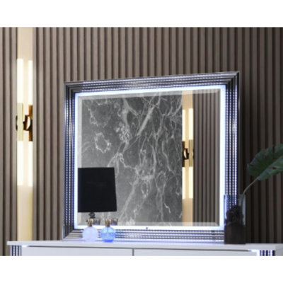 Miroir blanc lisse avec DEL