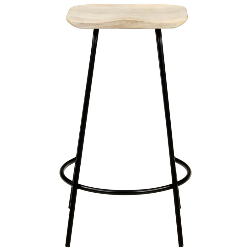 Kandra Counter Stool with Metal Frame, Black