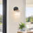 1-light Armed Sconce With Textured Glass Shade