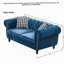 Canapé Chesterfield Mid-Century moderne en velours avec accoudoirs roulés et garniture cloutée, 2 places pour le salon et le bureau, bleu-374508278-374508279-374508277