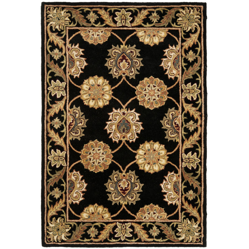 Tapis oriental en laine touffeté à la main Balthrop, Rectangle 3 pi x 5 pi