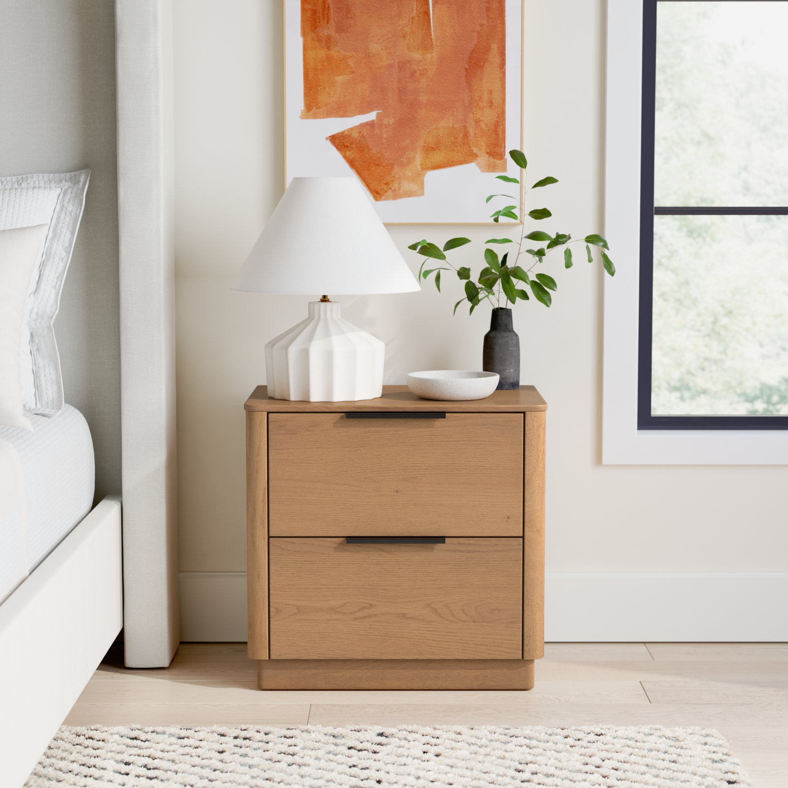 Tahani 2 - Drawer 23" Nightstand, Natural