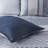 7 Piece Jacquard Comforter Set Navy Queen