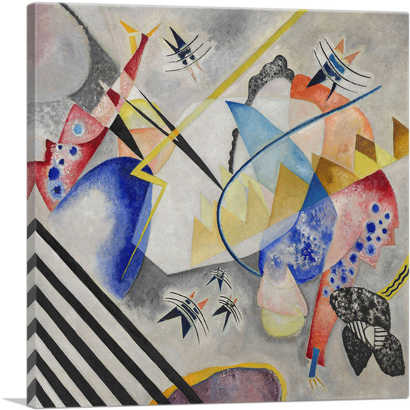 «White Center 1921» par Wassily Kandinsky, reproduction sur toile tendue, H 18 po x l 18 po x P 0,75 po